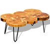 vidaXL Mesa de centro con 6 troncos madera maciza de acacia 35 cm