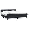 vidaXL Cama box spring con colch&oacute;n terciopelo negro 200x220 cm