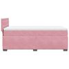 vidaXL Cama box spring con colch&oacute;n terciopelo rosa 100x200 cm