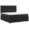 vidaXL Cama box spring con colch&oacute;n Negro 140 x 190 cm Terciopelo