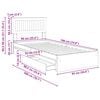 vidaXL Cama con almacenamiento con cabecera Roble Sonoma 90 x 190 cm