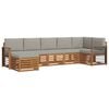 vidaXL Conjunto de sof&aacute;s de exterior 7 uds. Gris Natural y Claro