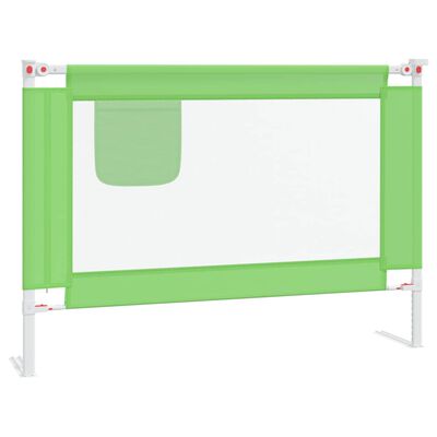 vidaXL Barandilla de seguridad cama de niño tela verde 90x25 cm