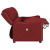 vidaXL Sill&oacute;n reclinable de masaje 2 plazas tela rojo tinto