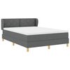 vidaXL Cama tipo Box Spring con colch&oacute;n Gris oscuro 160 x 200 cm tela