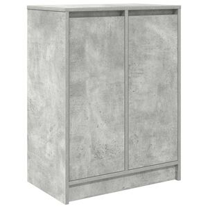 vidaXL Zapatero gris hormig&oacute;n 57x34x76 cm madera industrial