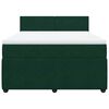 vidaXL Cama box spring con colch&oacute;n terciopelo verde oscuro 140x200 cm