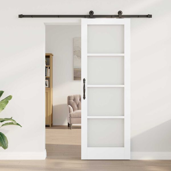 vidaXL Puerta Corredera ORKDAL y Negro 73,5 x 211 cm