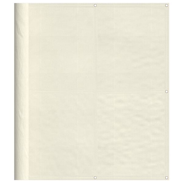 vidaXL Pantalla de balc&oacute;n 100% poli&eacute;ster Oxford crema 120x700 cm