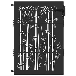 vidaXL Puerta de jard&iacute;n 85 x 150 cm Negro Con cerradura