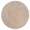 vidaXL Alfombra de pelo corto suave lavable HUARTE arena &Oslash; 120 cm