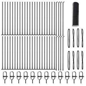 vidaXL Poste de Valla Gris