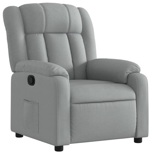 vidaXL Sill&oacute;n reclinable de tela gris claro