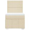vidaXL Cama box spring con colch&oacute;n tela color crema 80x200 cm