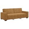 vidaXL Sof&aacute; de 3 plazas terciopelo marr&oacute;n 220x78x84 cm