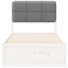 vidaXL Estructura de Cama con Cabecera Tapizada Gris Claro