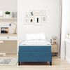 vidaXL Estructura de cama con colch&oacute;n Azul Oscuro 90 x 190 cm tela