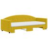 vidaXL Sof&aacute; cama nido con cajones terciopelo amarillo 80x200 cm