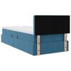 vidaXL Cama con almacenamiento y LED con LED Azul Oscuro 100 x 200 cm