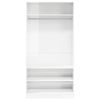 vidaXL Armario de madera contrachapada blanco brillante 100x50x200 cm
