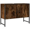 vidaXL Armario lavabo ba&ntilde;o madera ingenier&iacute;a roble ahumado 80x33x60 cm