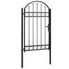 vidaXL Puerta de valla ASSEN con arco superior 100x175 cm negro