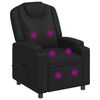 vidaXL Sill&oacute;n de masaje reclinable Negro 75 x 95 x 106 cm Tela