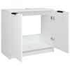 vidaXL Armario de ba&ntilde;o madera contrachapada blanco 64,5x33,5x59 cm