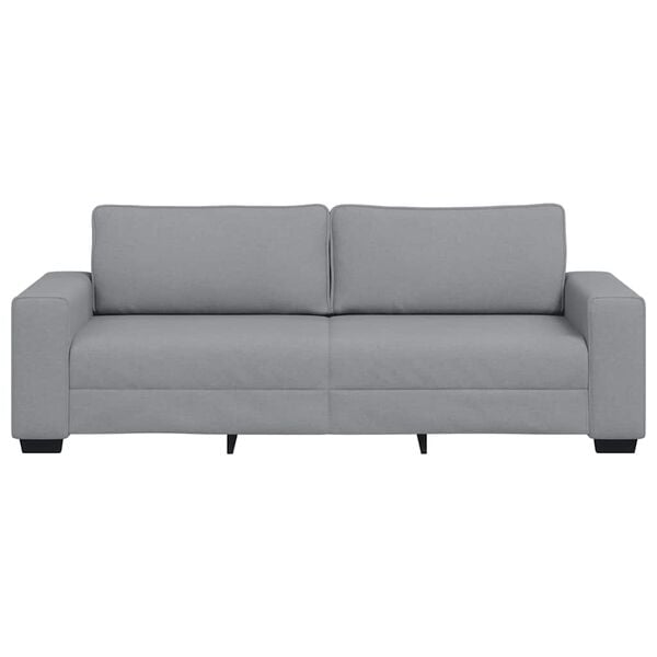 vidaXL Sof&aacute; de 3 plazas de tela gris claro 220x77x82 cm