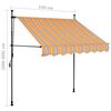 vidaXL Toldo manual retráctil con LED amarillo y azul 150 cm
