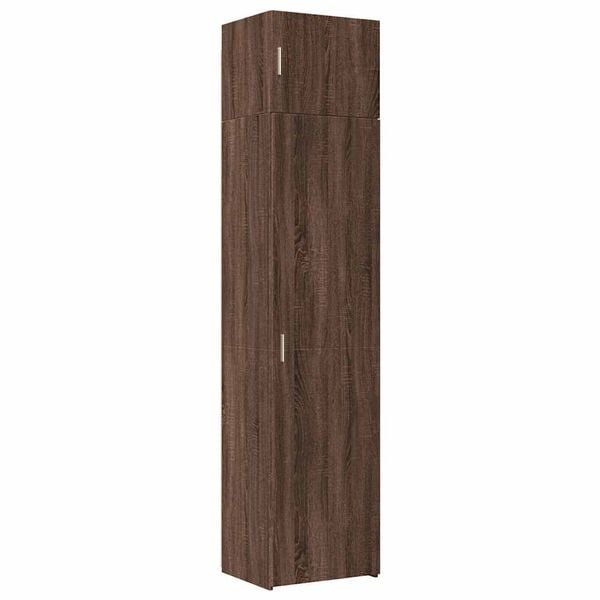 vidaXL Armario estrecho madera ingenier&iacute;a marr&oacute;n roble 50x42,5x225 cm