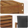 vidaXL Conjunto de sof&aacute;s de exterior 5 pcs Natural y Antracita