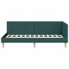 vidaXL Estructura de cama en esquina Verde oscuro 90 cm x 190 cm