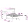 vidaXL Estructura de cama sin colch&oacute;n madera de pino maciza 120x200 cm