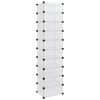 vidaXL Zapatero PP transparente 44x32x174 cm