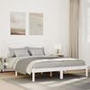 vidaXL Cama extralarga sin colch&oacute;n madera maciza blanca 140x220 cm