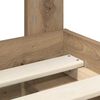 vidaXL Estructura de cama con cabecera Roble Artesanal 90 x 200 cm