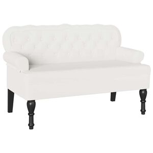 vidaXL Banco Chesterfield 119,5 x 64,5 x 75 cm Cuero sint&eacute;tico