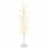 vidaXL &Aacute;rbol de Navidad de abedul micro Blanco 20 x 20 x 180 cm Acero