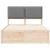 vidaXL Estructura de Cama con Cabecera Tapizada Gris Claro