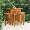vidaXL Juego muebles de bar para jard&iacute;n 5 pzas madera maciza de acacia