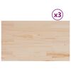 vidaXL Tablero de mesa rectangular 3 uds madera de pino 80x47x2,5 cm