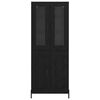 vidaXL Alacena Roble Negro 69,5 x 34 x 180 cm Madera contrachapada