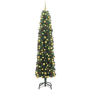 vidaXL &Aacute;rbol de Navidad artificial Verde 180 cm PVC, Acero y Pl&aacute;stico