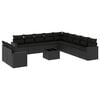 vidaXL Set de sof&aacute;s de jard&iacute;n 12 piezas cojines rat&aacute;n sint&eacute;tico negro