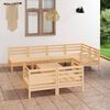 vidaXL Juego de muebles de jard&iacute;n 8 piezas madera maciza de pino