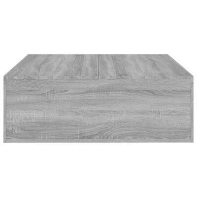 vidaXL Mesa de centro madera contrachapada gris Sonoma 100x100x35 cm
