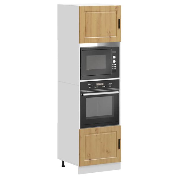 vidaXL Armarios para horno 2uds Porto roble artisan madera ingenier&iacute;a