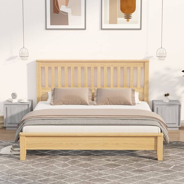 vidaXL Mesitas de noche 2 uds madera contrachapada gris 44x35x45 cm