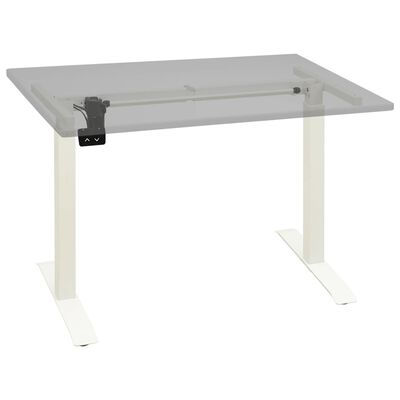 vidaXL Estructura de escritorio motorizada altura ajustable blanca